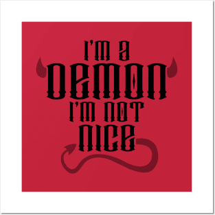 Good Omens: I'm a demon, I'm not nice (horns) Posters and Art